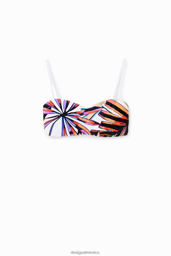 Desigual mujer top de bikini palabra de honor tropical VZ26R0492 ropa