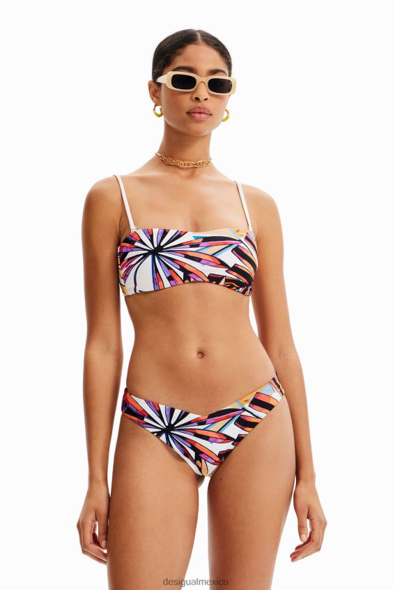 Desigual mujer top de bikini palabra de honor tropical VZ26R0492 ropa