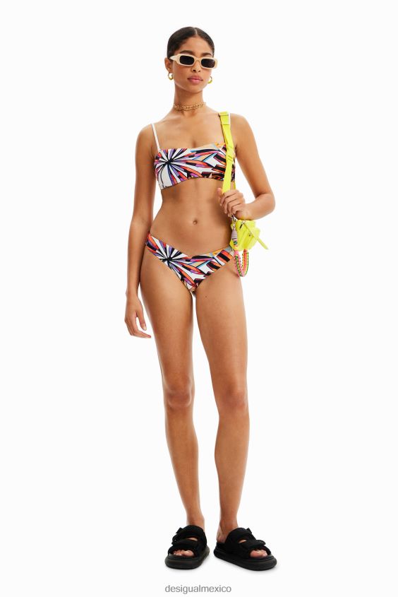 Desigual mujer top de bikini palabra de honor tropical VZ26R0492 ropa