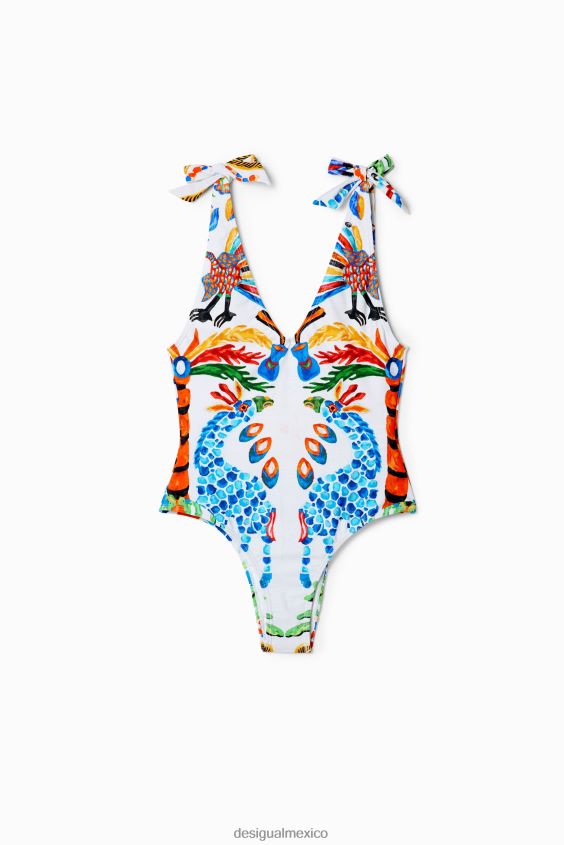 Desigual mujer traje de baño con lazo stella jean VZ26R0319 ropa
