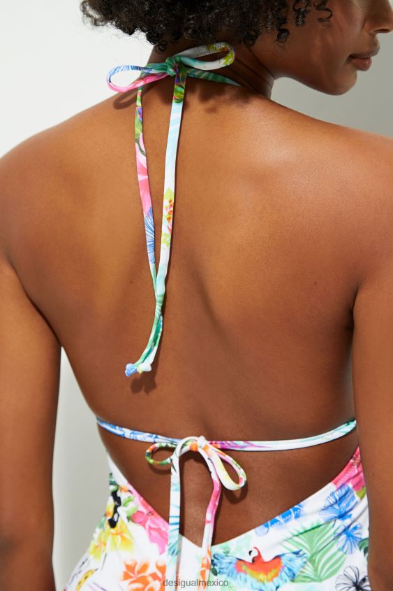 Desigual mujer traje de baño con tirantes tropicales VZ26R01132 ropa