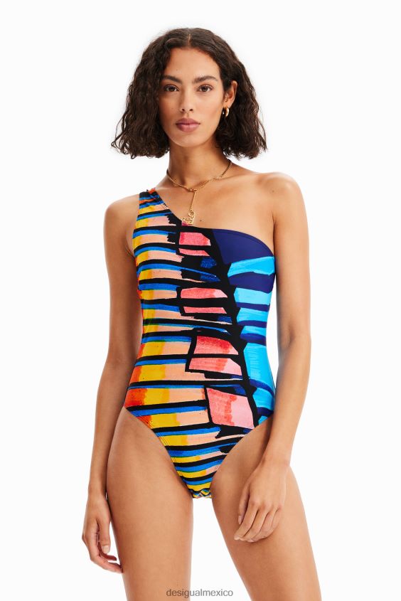 Desigual mujer traje de baño con tiras asimétricas VZ26R0838 ropa