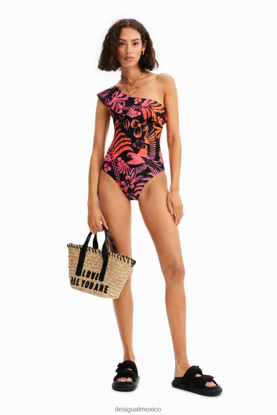 Desigual mujer traje de baño con volantes asimétricos VZ26R0354 ropa