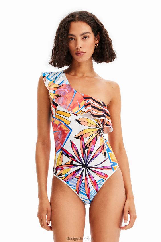 Desigual mujer traje de baño con volantes asimétricos VZ26R0405 ropa
