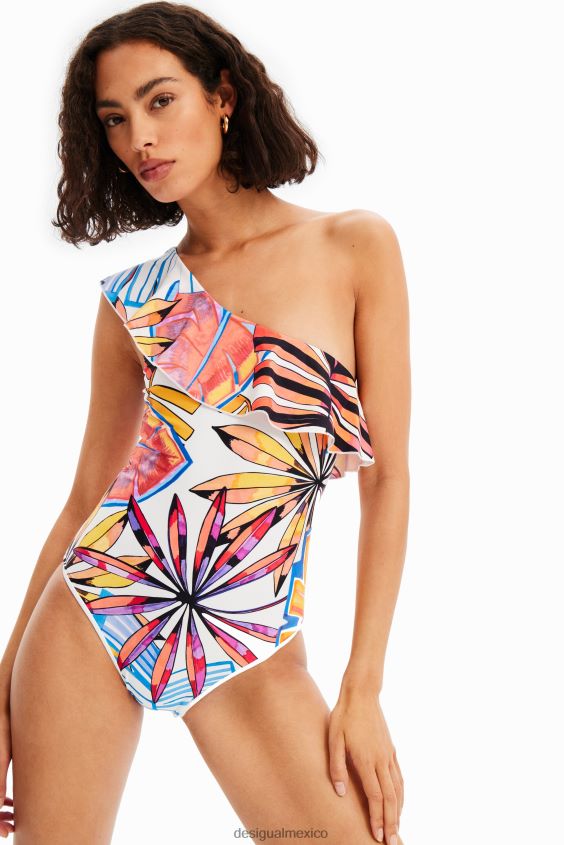 Desigual mujer traje de baño con volantes asimétricos VZ26R0405 ropa