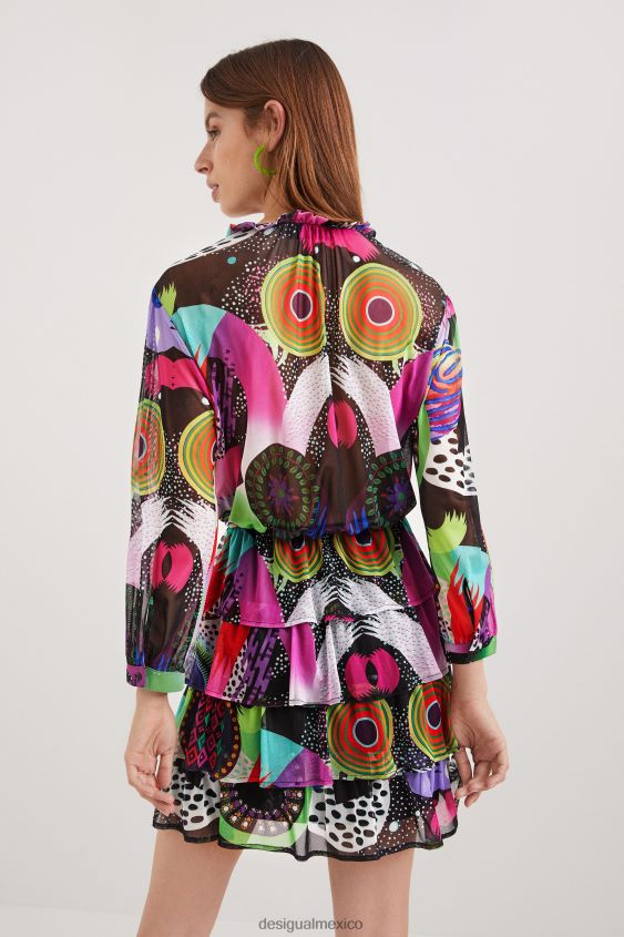 Desigual mujer metro. vestido a capas de christian lacroix VZ26R0685 ropa