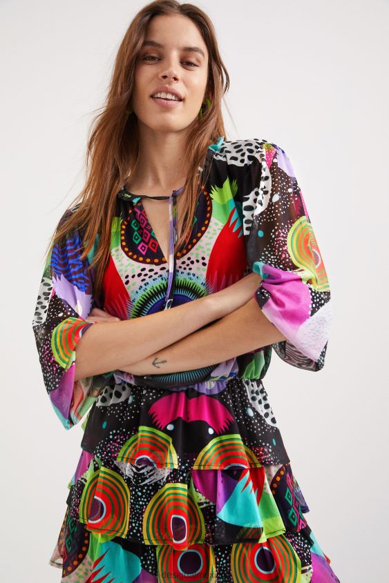 Desigual mujer metro. vestido a capas de christian lacroix VZ26R0685 ropa