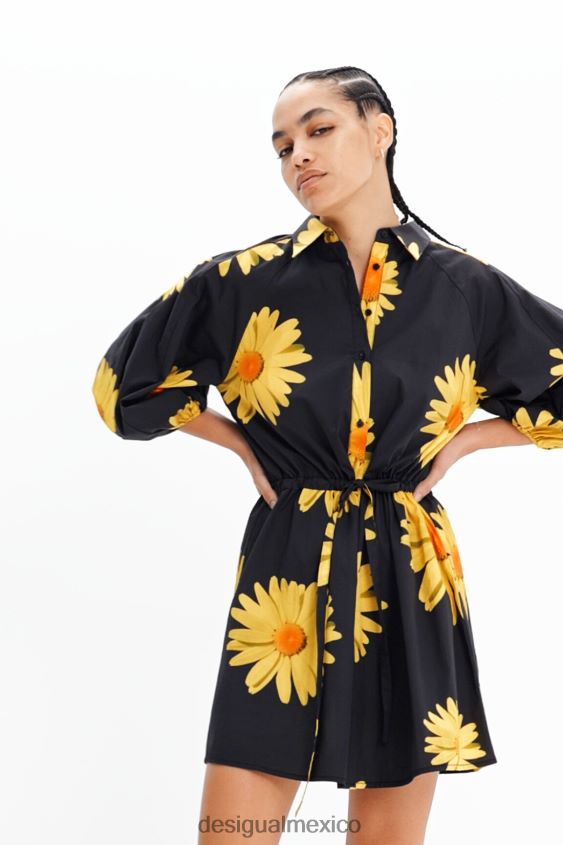 Desigual mujer metro. vestido camisero con margaritas de christian lacroix VZ26R0862 ropa