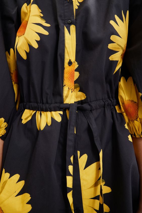 Desigual mujer metro. vestido camisero con margaritas de christian lacroix VZ26R0862 ropa