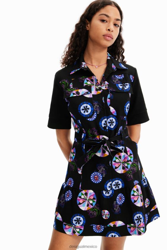 Desigual mujer metro. vestido camisero corto con bola de christian lacroix VZ26R053 ropa