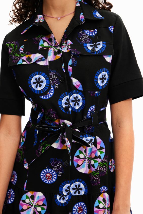 Desigual mujer metro. vestido camisero corto con bola de christian lacroix VZ26R053 ropa