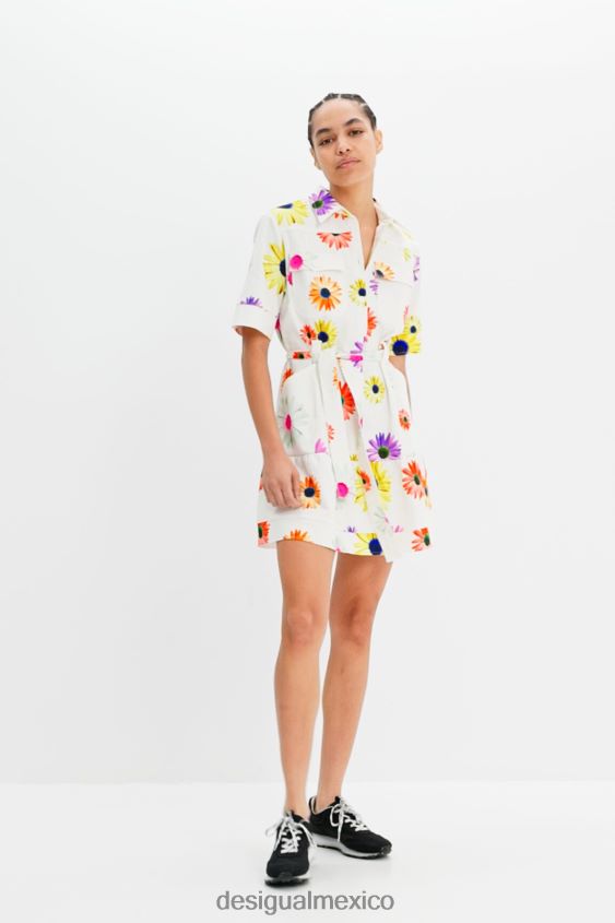 Desigual mujer metro. vestido camisero corto floral de christian lacroix VZ26R0120 ropa