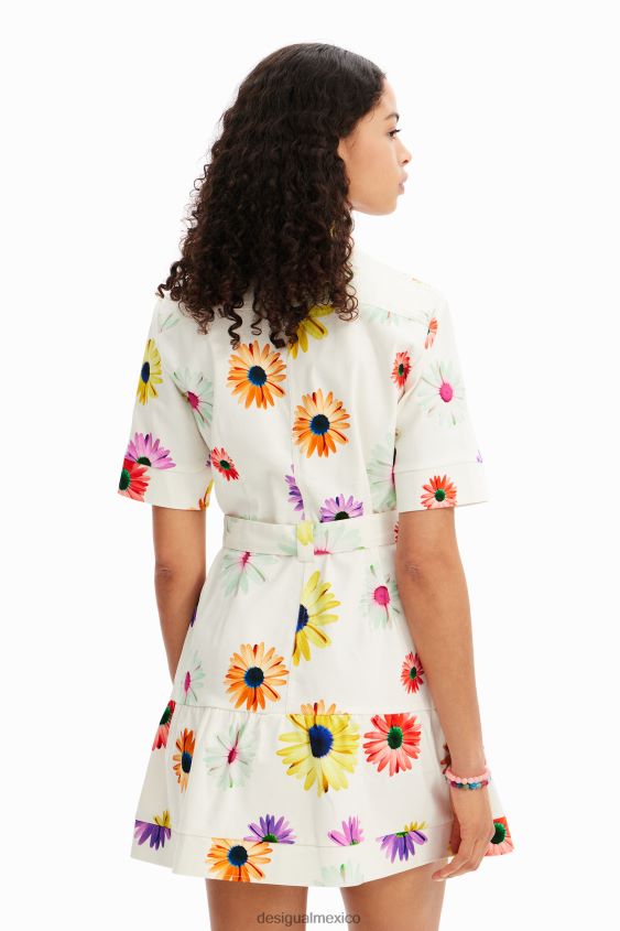 Desigual mujer metro. vestido camisero corto floral de christian lacroix VZ26R0120 ropa