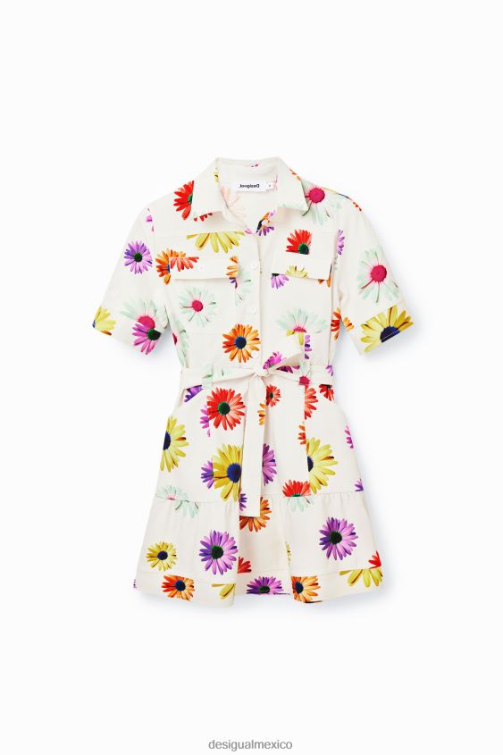 Desigual mujer metro. vestido camisero corto floral de christian lacroix VZ26R0120 ropa