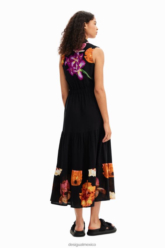 Desigual mujer metro. vestido camisero largo floral de christian lacroix VZ26R035 ropa