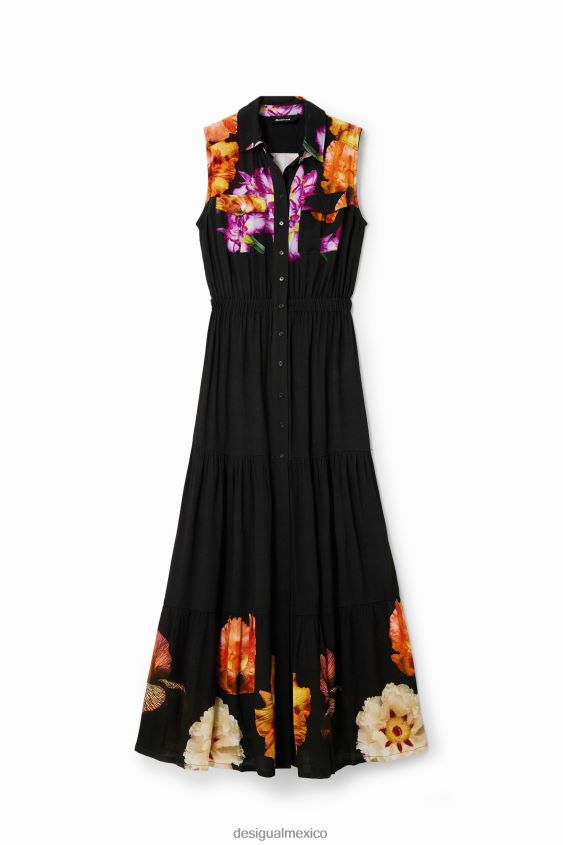 Desigual mujer metro. vestido camisero largo floral de christian lacroix VZ26R035 ropa