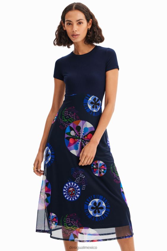 Desigual mujer metro. vestido combinado de christian lacroix VZ26R059 ropa