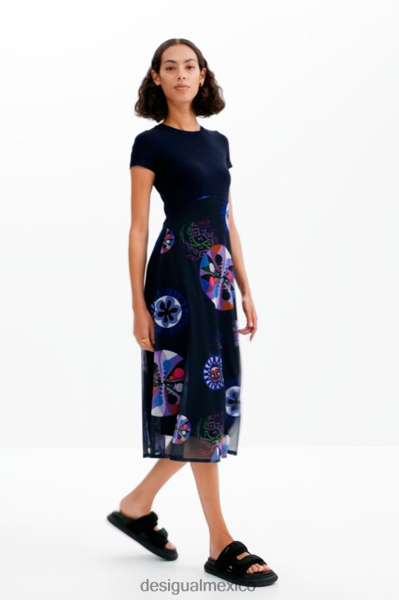 Desigual mujer metro. vestido combinado de christian lacroix VZ26R059 ropa