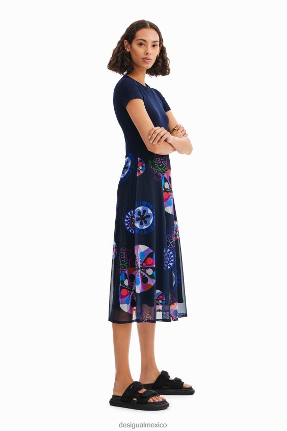 Desigual mujer metro. vestido combinado de christian lacroix VZ26R059 ropa
