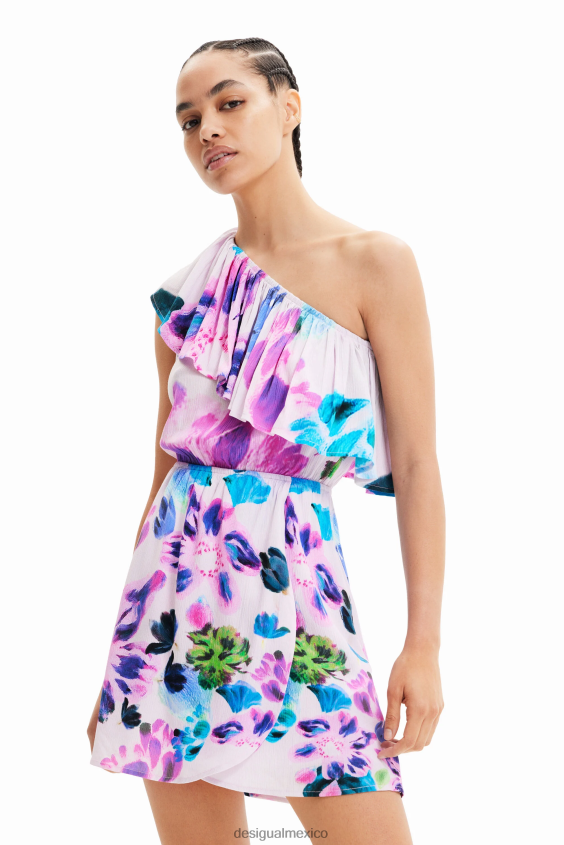 Desigual mujer metro. vestido corto asimétrico de christian lacroix VZ26R0746 ropa