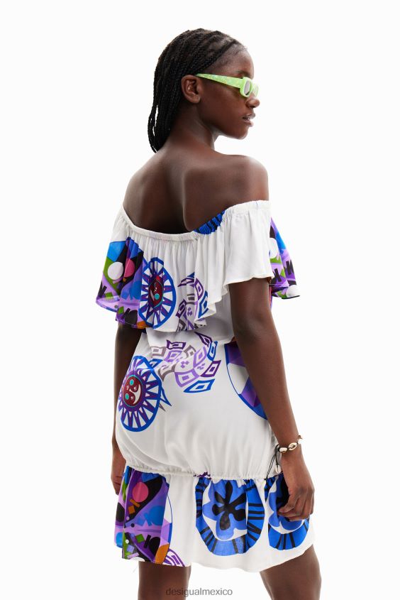 Desigual mujer metro. vestido corto con volantes de christian lacroix VZ26R0497 ropa