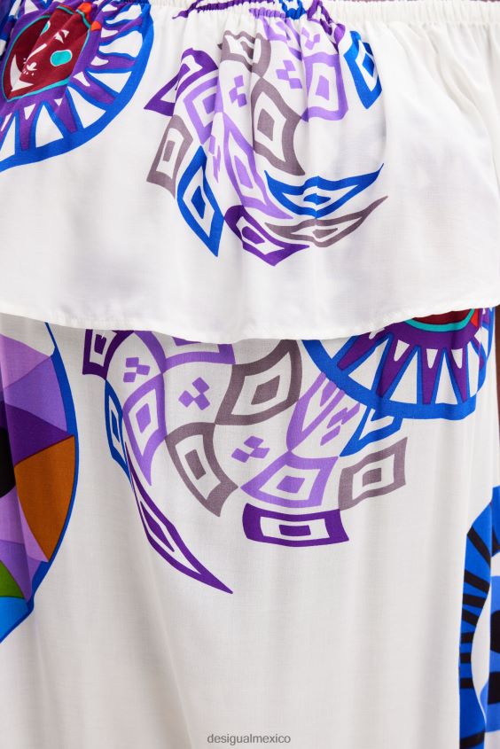 Desigual mujer metro. vestido corto con volantes de christian lacroix VZ26R0497 ropa