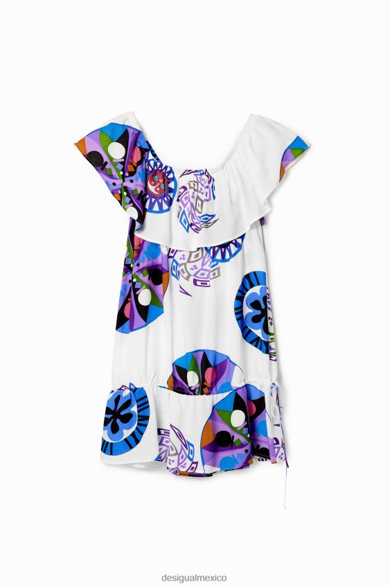 Desigual mujer metro. vestido corto con volantes de christian lacroix VZ26R0497 ropa