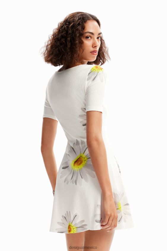Desigual mujer metro. vestido corto de margaritas de christian lacroix VZ26R0187 ropa