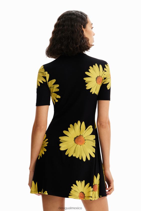 Desigual mujer metro. vestido corto de margaritas de christian lacroix VZ26R0349 ropa