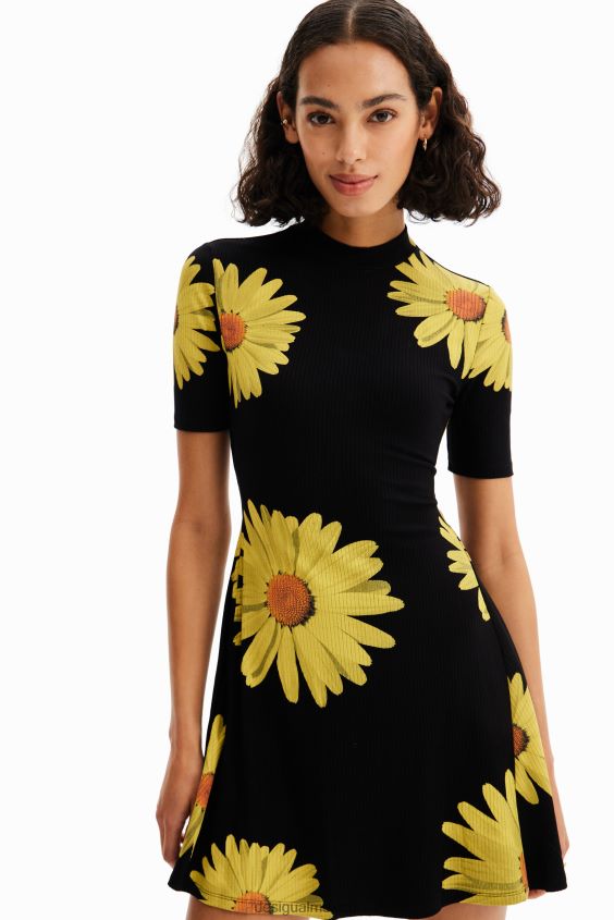 Desigual mujer metro. vestido corto de margaritas de christian lacroix VZ26R0349 ropa