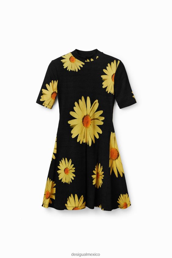 Desigual mujer metro. vestido corto de margaritas de christian lacroix VZ26R0349 ropa