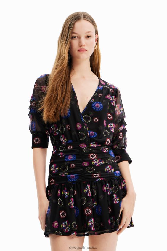 Desigual mujer metro. vestido corto drapeado de christian lacroix VZ26R0430 ropa