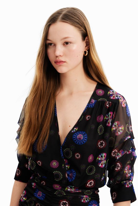 Desigual mujer metro. vestido corto drapeado de christian lacroix VZ26R0430 ropa