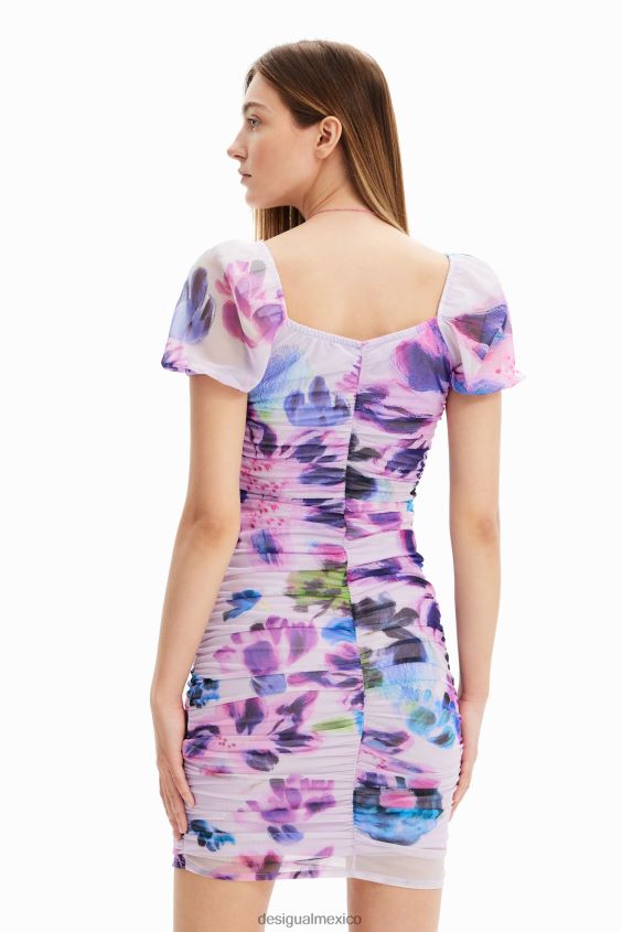 Desigual mujer metro. vestido corto fruncido de christian lacroix VZ26R0620 ropa