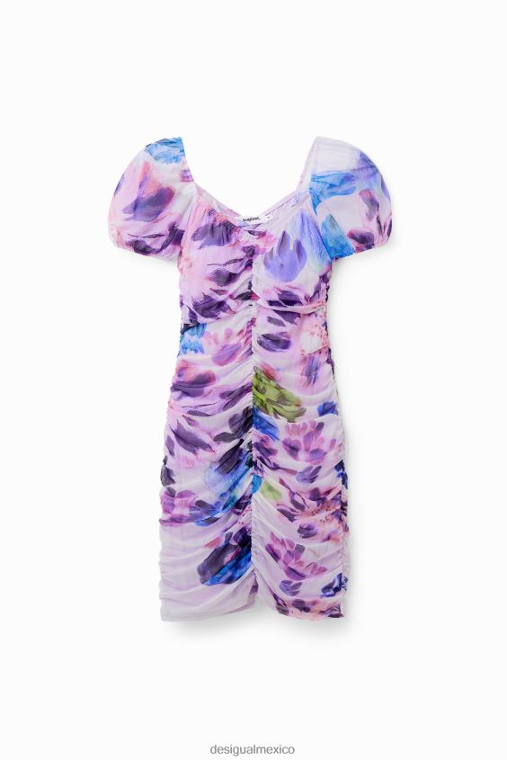Desigual mujer metro. vestido corto fruncido de christian lacroix VZ26R0620 ropa