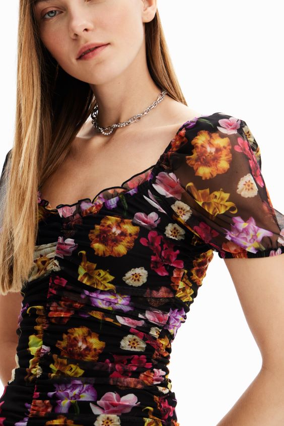 Desigual mujer metro. vestido corto fruncido de christian lacroix VZ26R0625 ropa