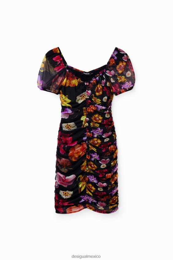 Desigual mujer metro. vestido corto fruncido de christian lacroix VZ26R0625 ropa