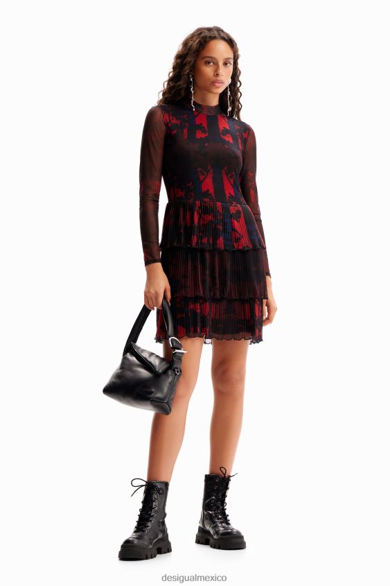Desigual mujer metro. vestido corto plisado de christian lacroix VZ26R0839 ropa