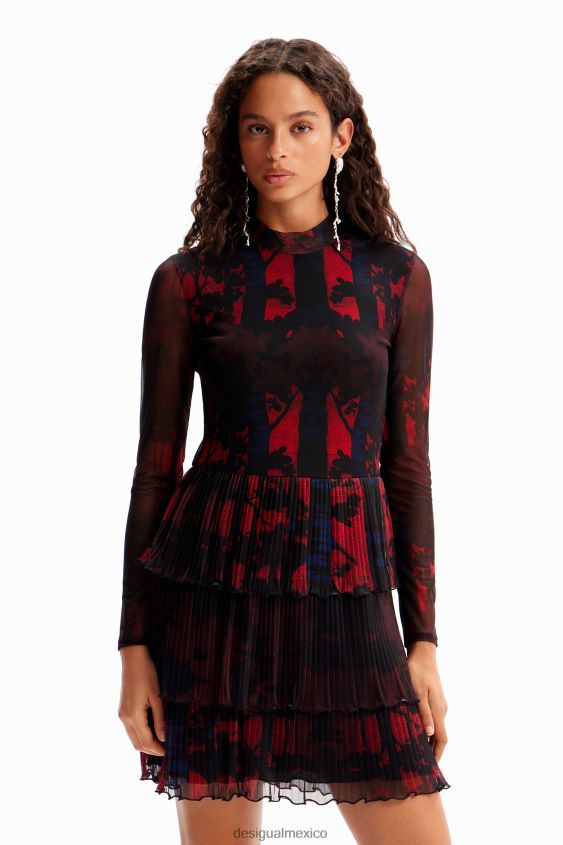 Desigual mujer metro. vestido corto plisado de christian lacroix VZ26R0839 ropa