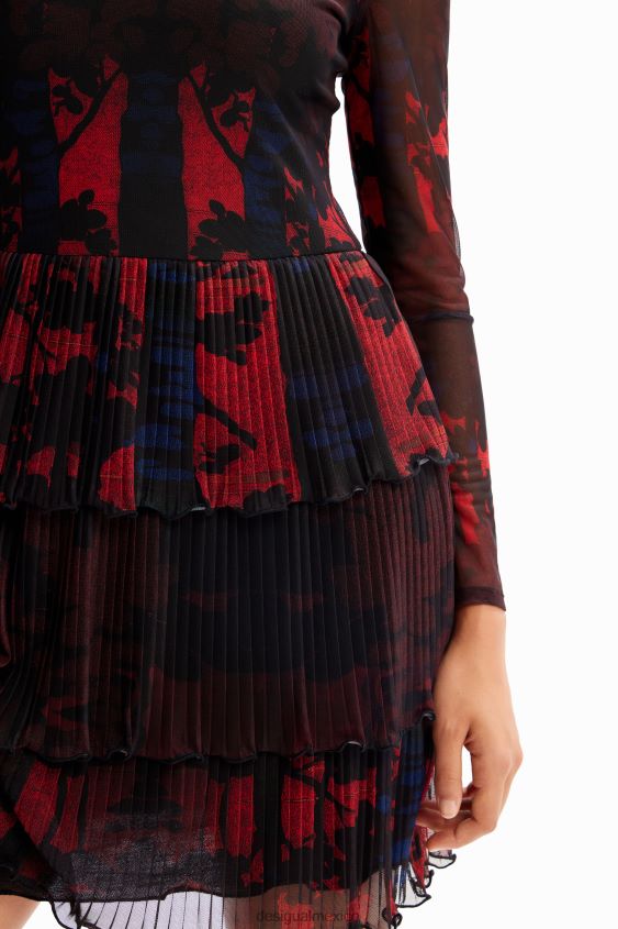 Desigual mujer metro. vestido corto plisado de christian lacroix VZ26R0839 ropa