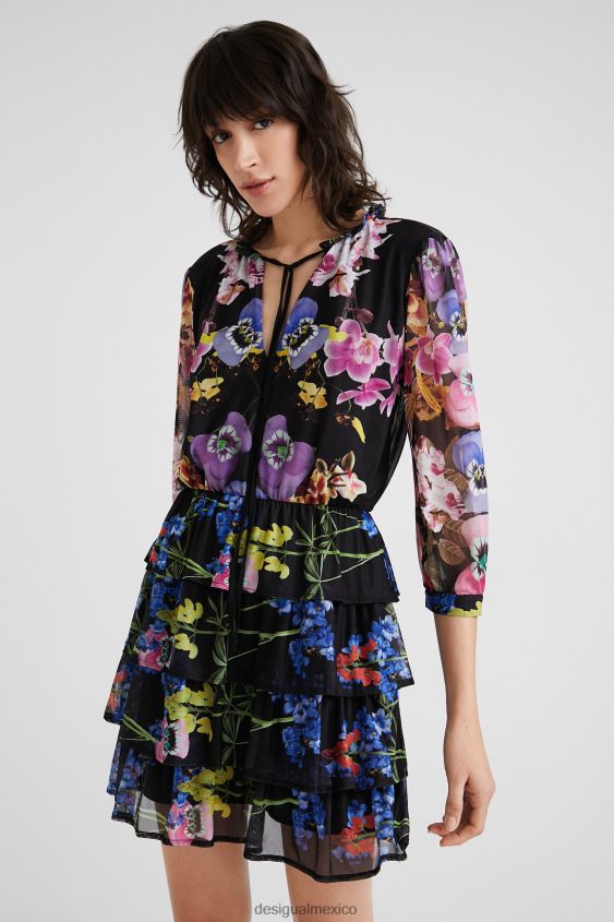 Desigual mujer metro. vestido de orquídeas de christian lacroix VZ26R0949 ropa