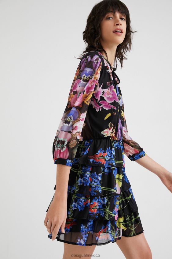 Desigual mujer metro. vestido de orquídeas de christian lacroix VZ26R0949 ropa