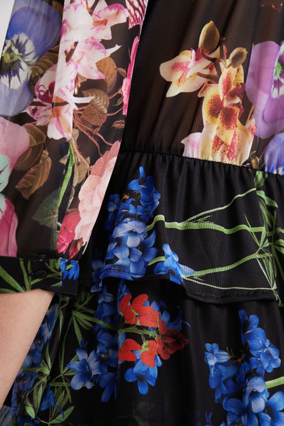 Desigual mujer metro. vestido de orquídeas de christian lacroix VZ26R0949 ropa