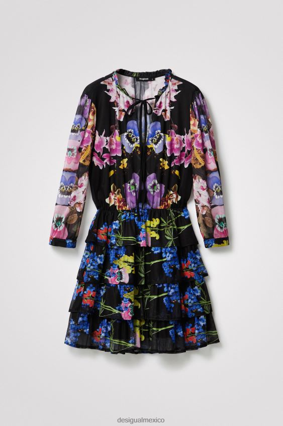 Desigual mujer metro. vestido de orquídeas de christian lacroix VZ26R0949 ropa