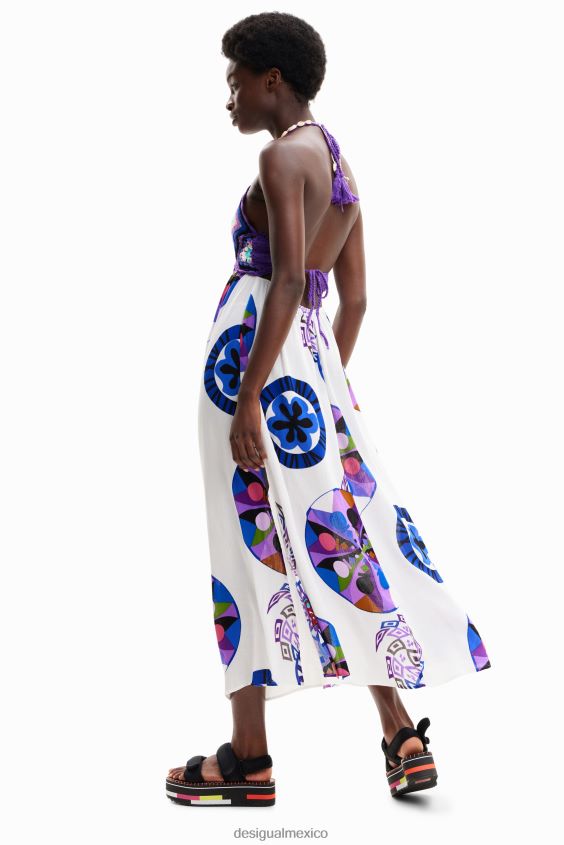 Desigual mujer metro. vestido largo de crochet de christian lacroix VZ26R0523 ropa