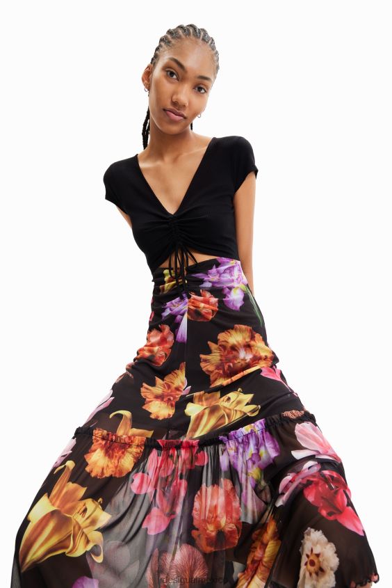 Desigual mujer metro. vestido largo floral combinado de christian lacroix VZ26R0356 ropa