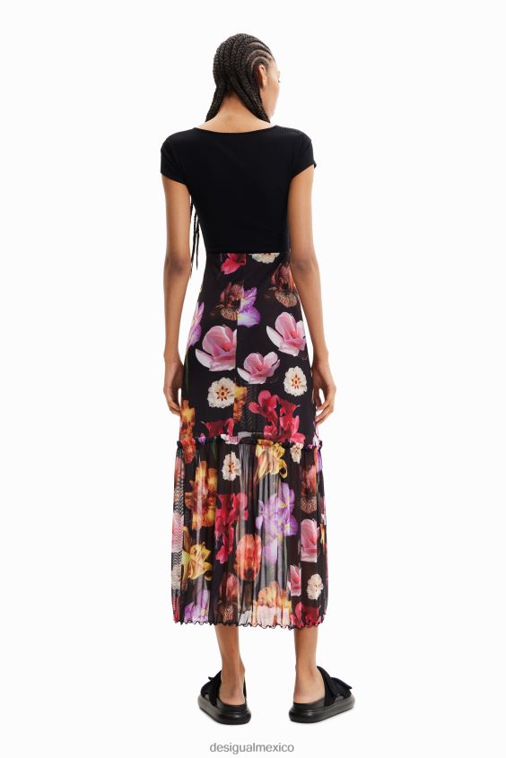 Desigual mujer metro. vestido largo floral combinado de christian lacroix VZ26R0356 ropa