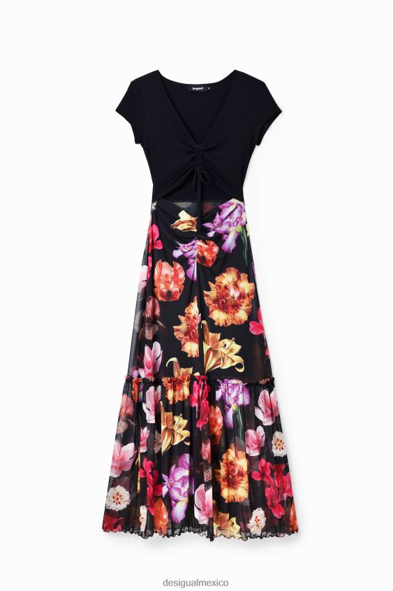 Desigual mujer metro. vestido largo floral combinado de christian lacroix VZ26R0356 ropa