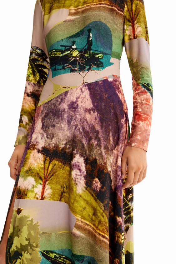 Desigual mujer metro. vestido midi collage de christian lacroix VZ26R0168 ropa