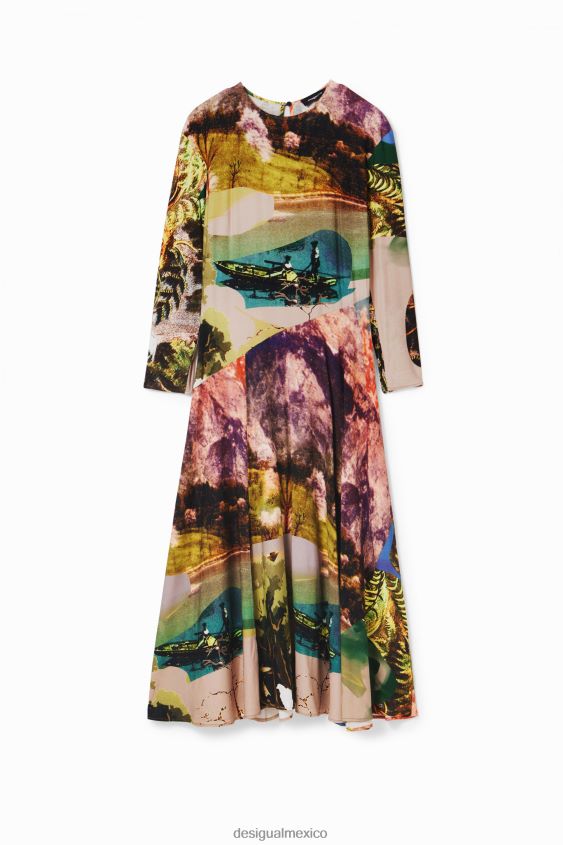 Desigual mujer metro. vestido midi collage de christian lacroix VZ26R0168 ropa